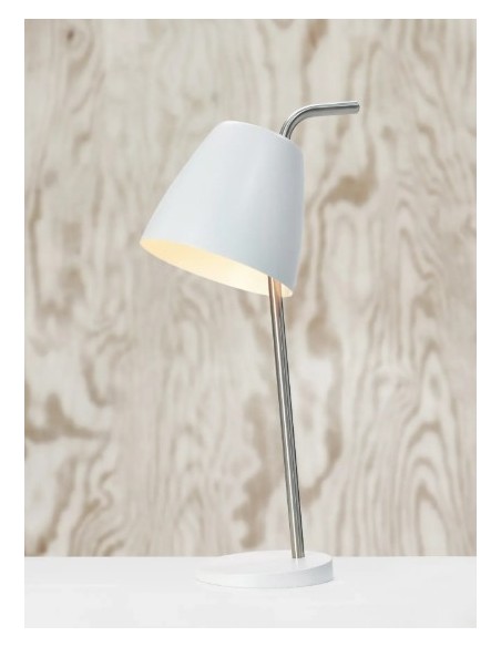 Markslöjd Spin – Lampe contemporaine blanche avec détails en métal, style nordique élégant