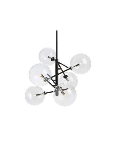 Markslöjd Andrew – Suspension graphique avec six globes transparents, style contemporain