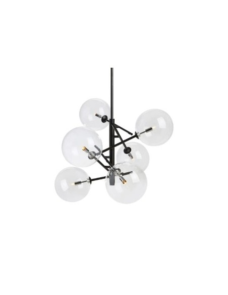 Markslöjd Andrew – Suspension graphique avec six globes transparents, style contemporain