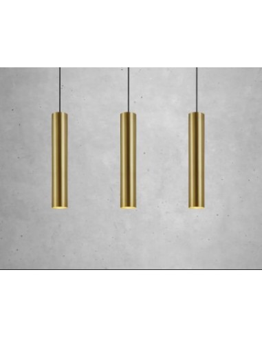 Ruben Markslöjd – Luminaire plafond design audacieux en laiton brossé, 3 ampoules GU10