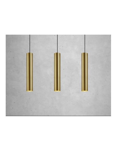 Ruben Markslöjd – Luminaire plafond design audacieux en laiton brossé, 3 ampoules GU10