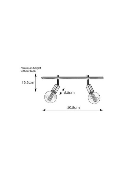 Markslöjd Expand – Éclairage sur rail extensible, 2xE27, métal noir, design industriel