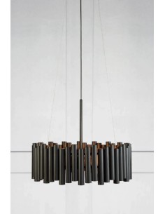 Luminaire plafond Level – Structure en métal noir, éclairage décoratif à trois points lumineux