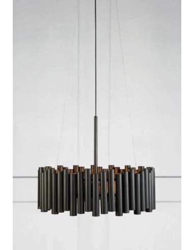 Luminaire plafond Level – Structure en métal noir, éclairage décoratif à trois points lumineux