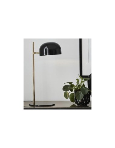 Luminaire de table Pose élégant, structure noire et laiton, ampoule LED E14 non incluse