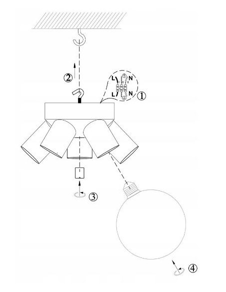 Markslöjd Mazzo – Ampoules E27 max 40 W non incluses, IP20, classe I
