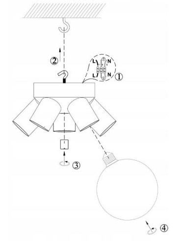 Markslöjd Mazzo – Ampoules E27 max 40 W non incluses, IP20, classe I