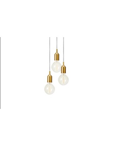 Suspension Bronx Markslöjd, style industriel chic, bronze, 3 ampoules E27 non incluses.