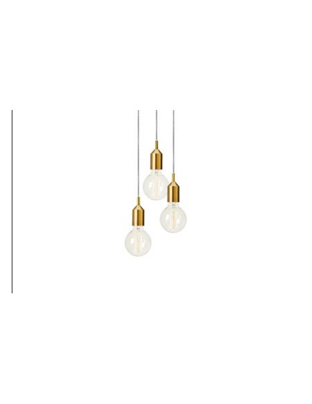 Suspension Bronx Markslöjd, style industriel chic, bronze, 3 ampoules E27 non incluses.