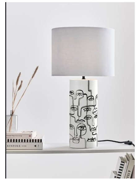 Lampe Famille Markslöjd, design artistique en céramique, 60W max, interrupteur sur câble.