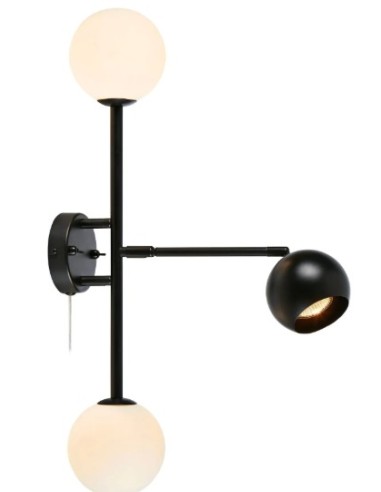 Applique Beside Markslöjd, lumière d’ambiance et liseuse, ampoules LED G9/GU10.