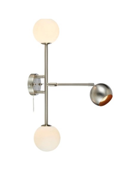 Markslöjd Beside – Double éclairage G9 + liseuse GU10, design moderne, câble transparent.