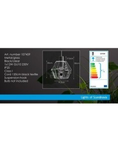 Suspension Led verre et métal Diament - Markslöjd Leluminaireled.com 2