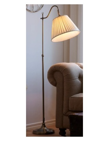 Lampadaire romantique Charleston, structure métal, abat-jour orientable, ambiance cosy.