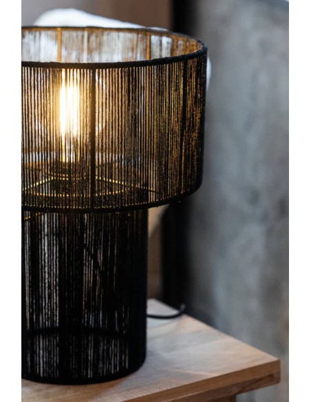 Markslöjd Soga – Lampe déco rustique en jute noir, idéale salon ou chambre