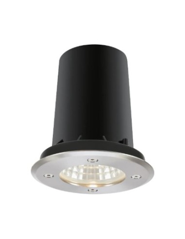 Éclairage extérieur IP44 en aluminium, acier, verre et polycarbonate, résistant aux intempéries.