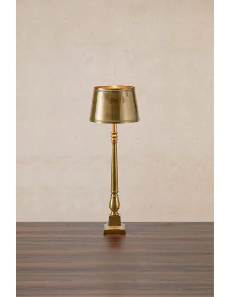 Markslöjd Metallo – Pied et abat-jour en métal, câble transparent 140 cm, design raffiné