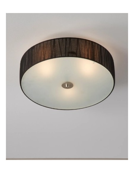 Luminaire encastré 40 cm de diamètre, 3 ampoules E14, design moderne adapté à tous les intérieurs.