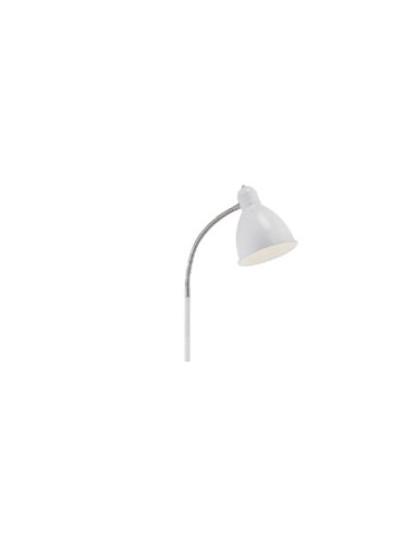 Cordon textile blanc 2 m avec interrupteur, compatible ampoule E27 40W incandescente ou LED.
