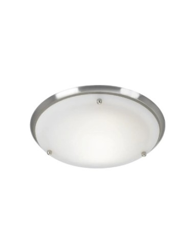 Luminaire E27 60W max, idéal pour salle de bains, diffuse une lumière douce et homogène.
