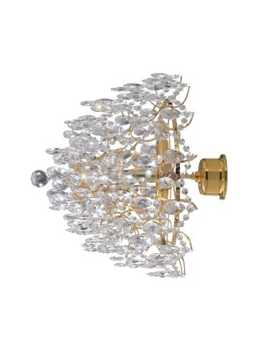 Design classique chic avec structure dorée et cristaux, parfait pour un intérieur sophistiqué.