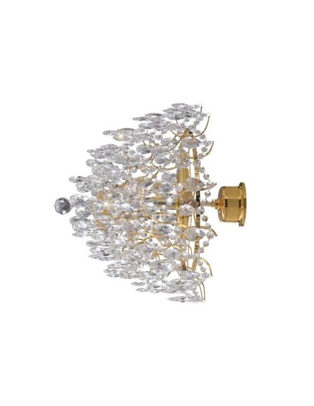 Design classique chic avec structure dorée et cristaux, parfait pour un intérieur sophistiqué.