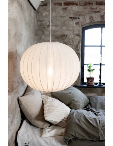 Markslöjd Florence – Câble textile blanc 190 cm avec crochet, ampoule E27 40W max non incluse