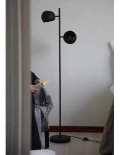 Éclairage intérieur 2xE14 max 40W, avec câble noir 2m et interrupteur intégré. 2