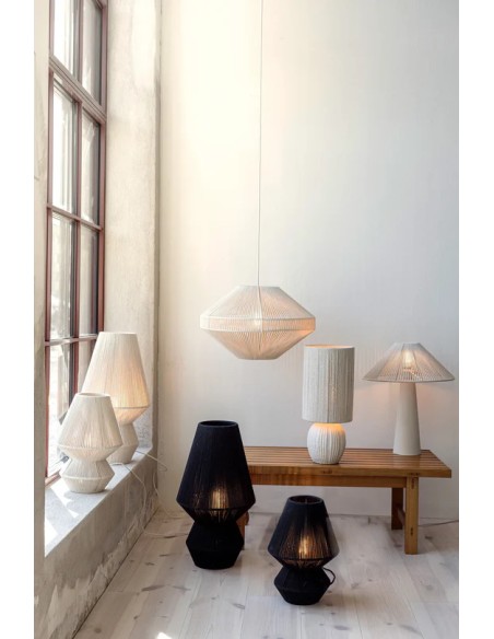 Markslöjd Razzo – Câble textile blanc 200 cm avec interrupteur marche/arrêt et prise murale, ampoule E27 40W max non incluse