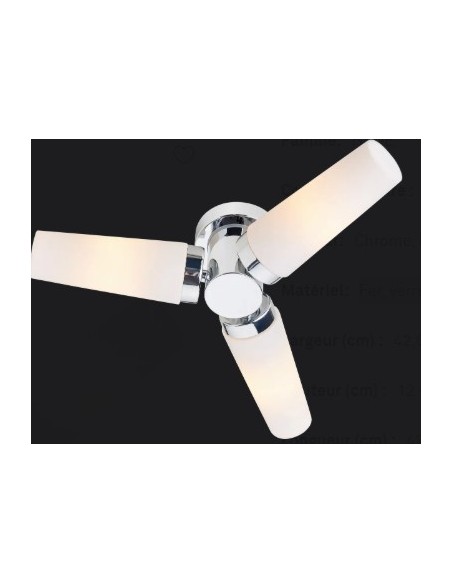 Finition chrome et verre opale, style moderne et discret pour un intérieur raffiné.