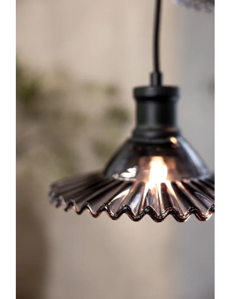 Markslöjd Novia – Câble textile noir 150 cm, ampoules E27 40W max non incluses