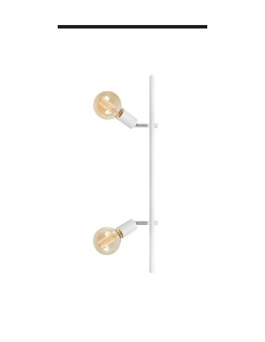 Installation fixe avec raccord mural possible, spots réglables pour lumière ciblée efficace.