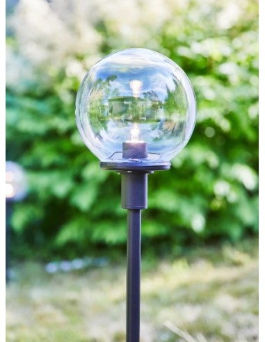 Markslöjd Garden 24 – Éclairage de jardin LED 3 W, H60 cm, borne noire avec diffuseur en verre