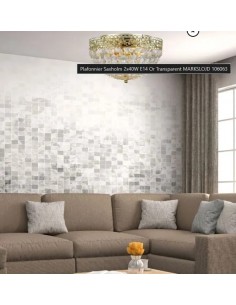 Markslöjd Saxholm – Plafonnier cristal 2xE14, métal doré, Ø27 cm, IP21 2