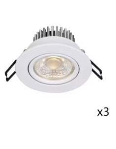 Markslöjd Hera – Lot de 3 spots LED encastrés blancs IP44, gradables et orientables 2