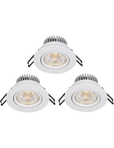 Markslöjd Hera – Pack de 3 spots LED fixes IP44 avec angle orientable et lumière chaude