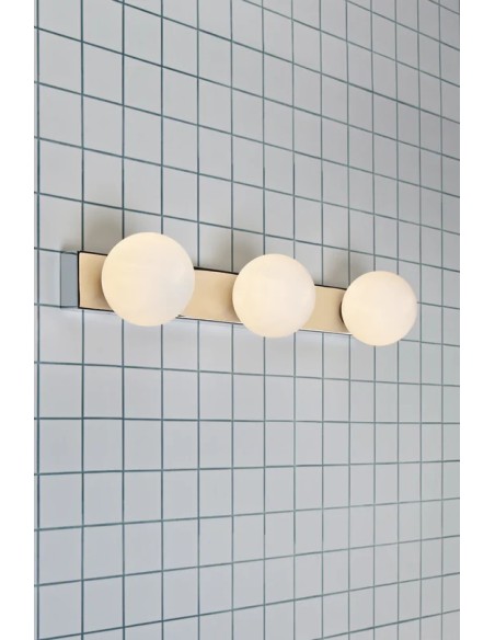 Markslöjd MINI – Luminaire mural IP44 pour salle de bain, 3 lampes G9, design chrome élégant