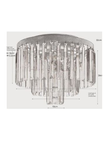 Markslöjd Ventimiglia – Plafonnier en cristal noir Ø42 cm, 4 ampoules E14 max 40 W
