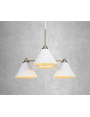 Plafonnier design 4 x E14, max. 40W, IP20, abat-jour orientables blanc et acier – Markslöjd – Klint