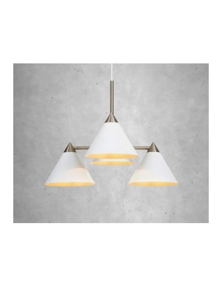 Plafonnier design 4 x E14, max. 40W, IP20, abat-jour orientables blanc et acier – Markslöjd – Klint