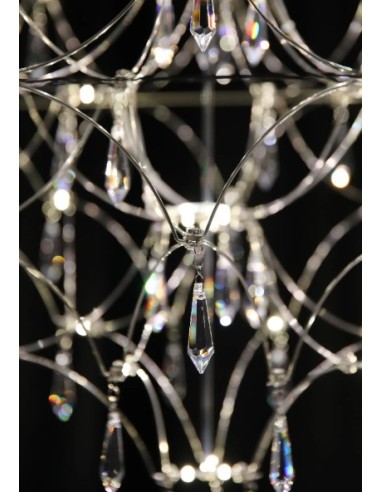 Suspension haut de gamme LED 25W, IP20, 63 LED, cristaux Asfour – Markslöjd – Efesos