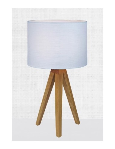 Lampe de chevet E14, IP20, bois clair et abat-jour blanc – Markslöjd – Kullen