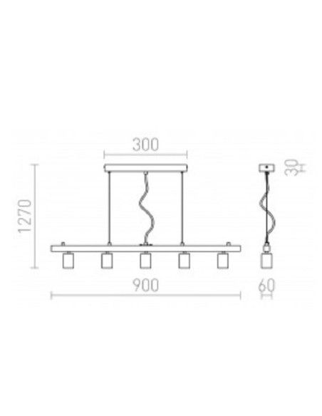 Suspension métal chromé Rallong V - Rendl Light Studio Leluminaireled.com