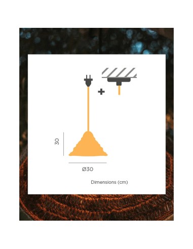 Suspension Led étanche jute - New Garden -  Maro