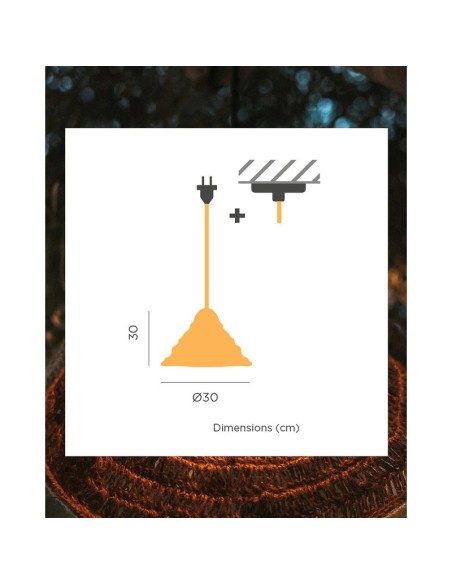 Suspension Led étanche jute - New Garden -  Maro