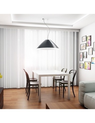 Suspension laquée anthracite Rond 80 - Rendl Light Studio Leluminaireled.com