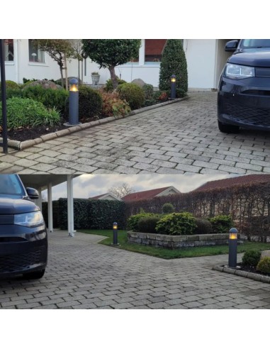 Kurt de Markslojd - borne de jardin aluminium gris anthracite