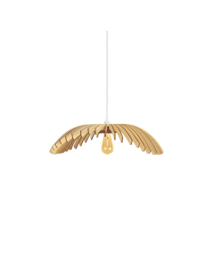Suspension Led bois Cygne 70cm  - Atelier Loupiote