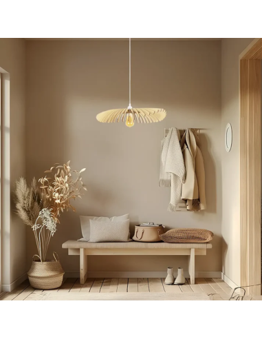 Suspension bois recycler écoresponsable  Cygne 70cm - Atelier Loupiote