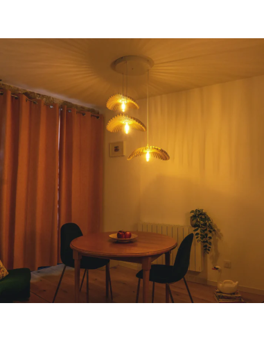 Suspension bois de peuplier forme Cygne Trio - Atelier Loupiote